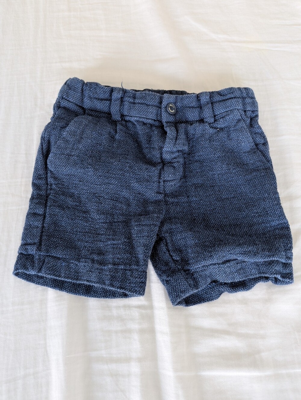 Mayoral Navy Textured Shorts Size 12 Months